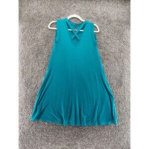 Voll Small Green A-line Knee Length Dress With Pockets